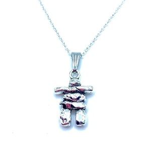 Inukshuk Stone Man Necklace